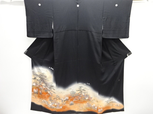 JAPANESE KIMONO / TOMESODE / MANSION SCENERY / ARTIST WORK 
